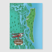 アメリア島フロリダの旅行マップ。 (正面)