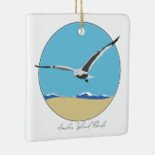 アメリア島，フロリダシーガル飛んでいるオーバービーチ セラミックオーナメント (右)