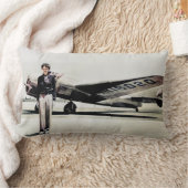 アメリア・アーハートと彼女のロッキード・エレクトラ1937年7月 ランバークッション (ブランケット)