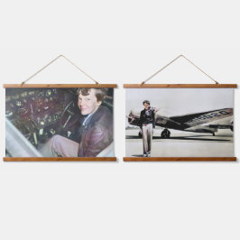 アメリア・アーハートと彼女のロッキード・エレクトラ1937 吊り下げ型タペストリー