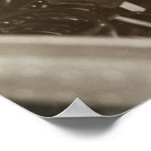 アメリア・アーハートCandid飛行機のコックピット写真1937 ポスター (角)