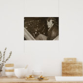 アメリア・エアハートの飛行機コックピット写真 1937年 ポスター (キッチン)