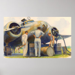 アメリア・エアハート ロッキード モデル10 エレクトラ 1937 ポスター