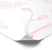 アメリア | カスタムピンクテディベア子供部屋デザイン ポスター (角)