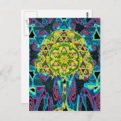 アメリア・キャリーによるライフマンダラの木 ポストカード (正面/裏面)