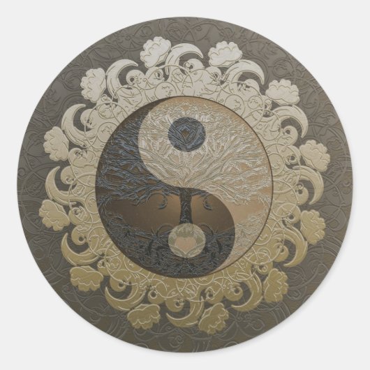 アメリア・キャリーの命の木と陰陽 ラウンドシール (正面)
