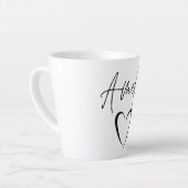 アメリア・ネーム・マグ、名前をカスタムする・コーヒー・マグ、 カフェラテマグ (左アングル)
