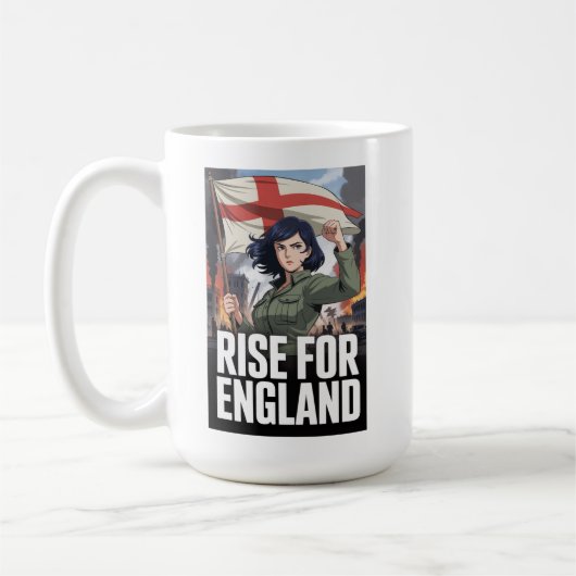アメリア 英国 イングランド愛国 セントジョージ旗 コーヒーマグカップ (左)