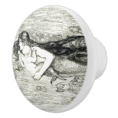 アメリアBauerle Bowerley著人魚及びベビーの芸術 セラミックノブ (右)