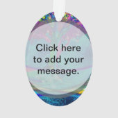 アメリアCarrie著アートワークカラフルな生命の樹 オーナメント (裏面)