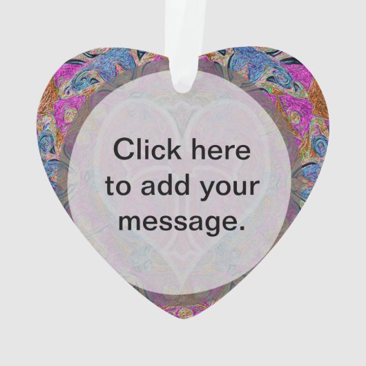 アメリアCarrie著ハートの十字の曼荼羅 オーナメント (裏面)