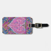 アメリアCarrie著ハートの十字の曼荼羅 ラゲッジタグ (正面横)