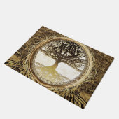 アメリアCarrie著ブラウン生命の樹 ドアマット (アングル)