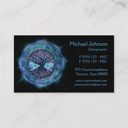 アメリアCarrie著宇宙の生命の樹 名刺 (裏面)