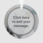 アメリアCarrie著心配の守り神そして白いフクロウ オーナメント (裏面)