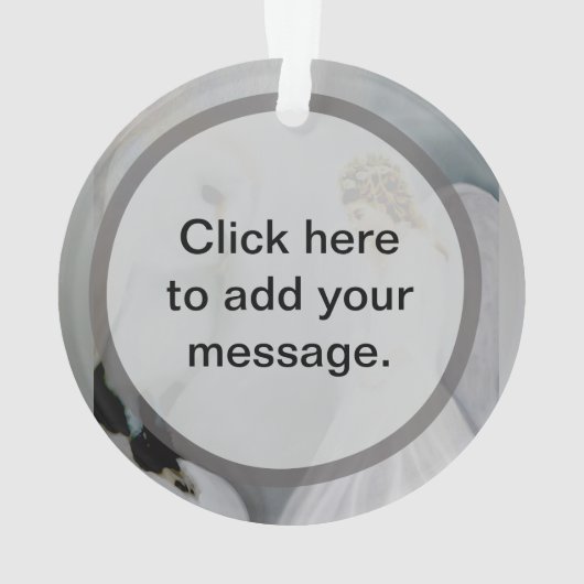 アメリアCarrie著心配の守り神そして白いフクロウ オーナメント (裏面)