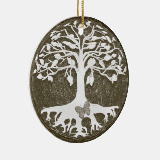 アメリアCarrie著新しい始め生命の樹 セラミックオーナメント (右)