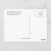 アメリアEarhart ポストカード (裏面)