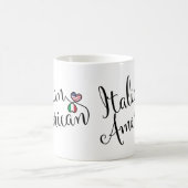 アメリイタリアンカの絡み合ったハート コーヒーマグカップ (中央)