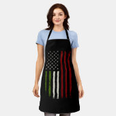 アメリイタリアンカ国旗イタリア伝統アメリカパトリ エプロン (着用した状態)