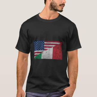 アメリイタリアンカ・イタリア国旗イタリア・イタリア・イタリア Tシャツ