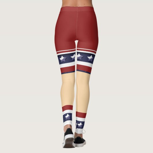 アメリカおもしろいで愛国心が強い不足分のソックス レギンス (裏面)