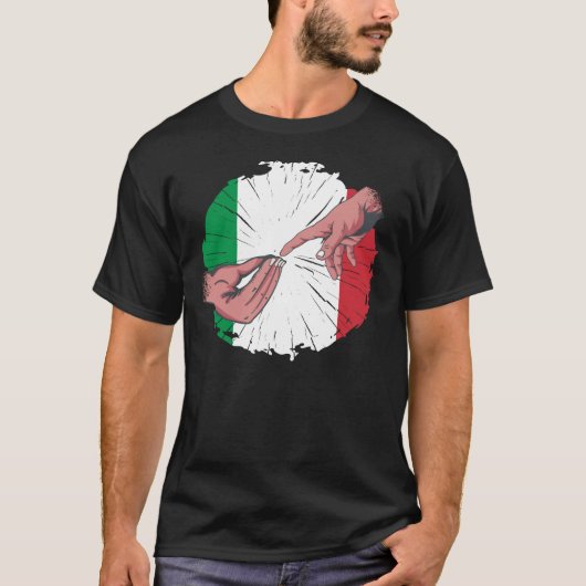 アメリカおもしろいのイタリアン伝統創造芸術 Tシャツ (正面)