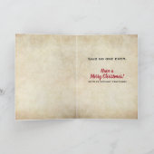 アメリカおもしろいのゴシック様式のクリスマスフルーツケーキ シーズンカード (内部)