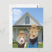 アメリカおもしろいのゴシック犬/研究所 ポストカード (正面/裏面)