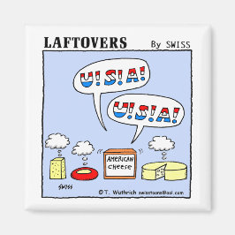 アメリカおもしろいのチーズテイスティング愛国的なパーティー マグネット