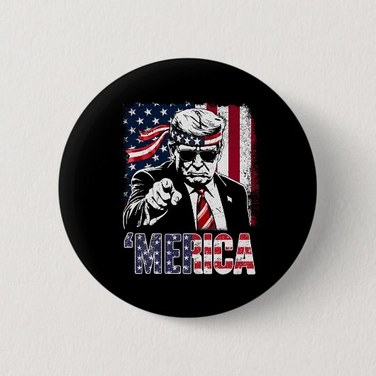 アメリカおもしろいのトランプ湾トランプのアパレル3 缶バッジ (正面)