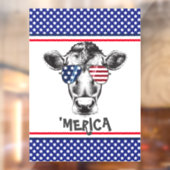 アメリカおもしろいのヒップスター牛 ウィンドウサイン (シート2)