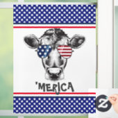 アメリカおもしろいのヒップスター牛 ウィンドウサイン (ホーム)