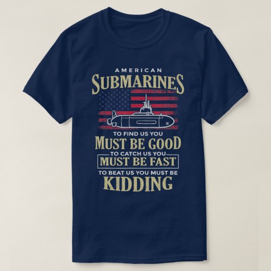 アメリカおもしろいの潜水艦引用文で退役軍人潜水艦 Tシャツ (デザイン正面)
