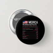 アメリカおもしろいの7月4日Pa栄養ファクト 缶バッジ (正面&裏面)