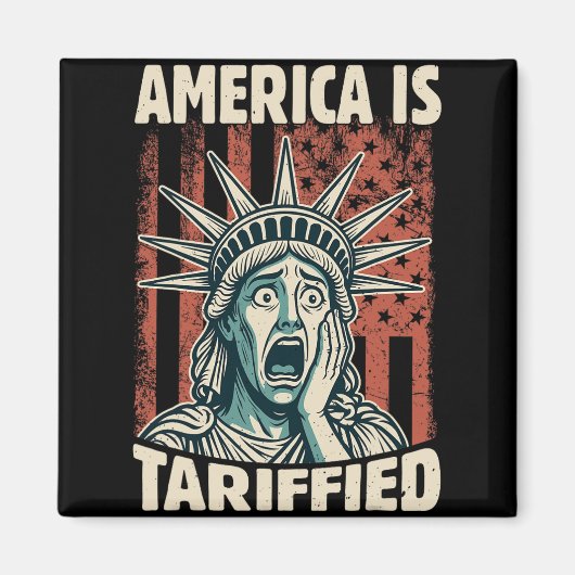 アメリカおもしろいはトランプ関税ミーム1 マグネット (正面)
