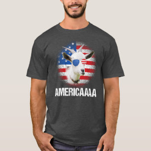 アメリカおもしろいアヤヤギUSA国旗サングラス農家 Tシャツ