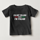 アメリカおもしろいイタリアン家族のイタリアンジョーク ベビーTシャツ (正面)