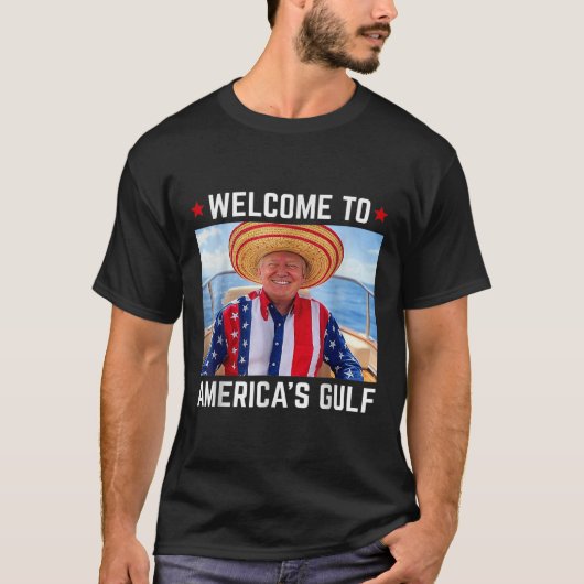 アメリカおもしろいトランプアメリカ湾 Tシャツ (正面)