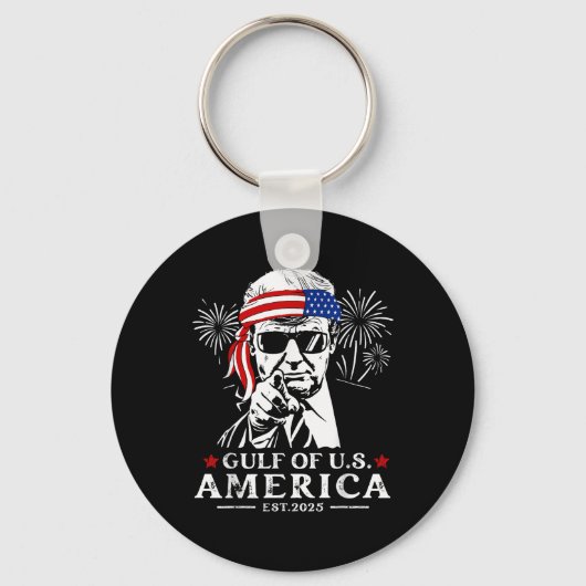 アメリカおもしろいトランプ湾2025年ハッピー4位 キーホルダー (正面)