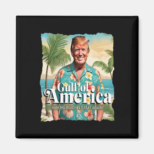 アメリカおもしろいトランプ湾 マグネット (正面)