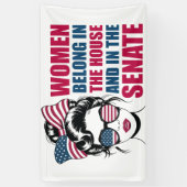 アメリカおもしろいフェミニスト引用文政治選挙 横断幕 (縦)