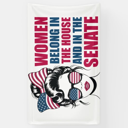 アメリカおもしろいフェミニスト引用文政治選挙 横断幕 (縦)