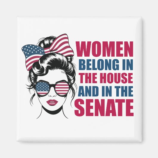 アメリカおもしろいフェミニスト引用文政治 マグネット (正面)