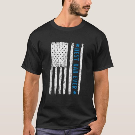 アメリカおもしろい合衆国と最高のの父の日のパパ Tシャツ (正面)