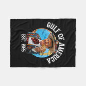 アメリカおもしろい合衆国トランプ湾Est 2025 フリースブランケット (正面(横))