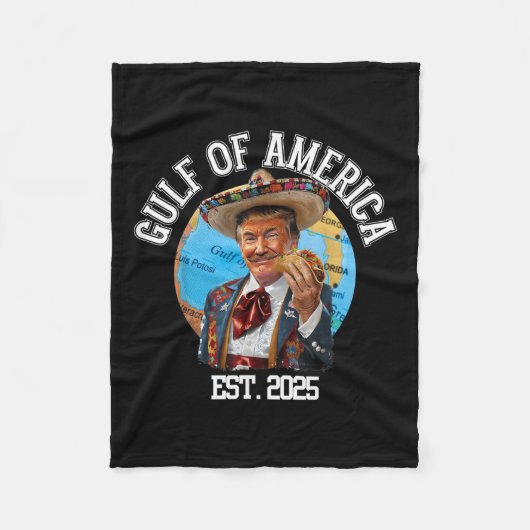 アメリカおもしろい合衆国トランプ湾Est 2025 フリースブランケット (正面)