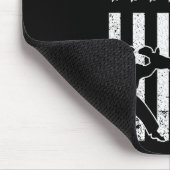 アメリカおもしろい国旗の空手アート女子男性へカラト マウスパッド (コーナー)