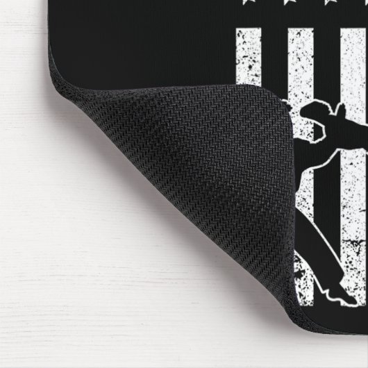 アメリカおもしろい国旗の空手アート女子男性へカラト マウスパッド (コーナー)