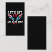 アメリカおもしろい国旗の花火お祝い第4位 名刺 (正面/裏面)